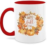 Tasse Tassen 325ml - Halloween - Happy Fall Y all | Herbstliches Kürbisdesign |...