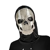 Aurgiarme Halloween-Totenkopf-Gesicht für Erwachsene, voller Kopf, Halloween-Kostüm,...