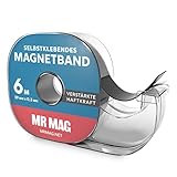 MrMag® Magnetband selbstklebend | 6m | hochwertiges Magnet-Klebeband im Spender...