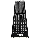 KOTO Carpet Checkout Schwarz, 237x60cm Dartmatte, Professionelle Dartmatte zum Schutz des...