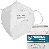 CRD Light 100 FFP2 Masken Atemschutzmaske Einzelverpackung in PE-Beuteln, Weiß,...