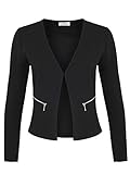 DANAEST Damen Blazer mit Taschen (382), Farbe:Schwarz, Kostüme Blazer 44 / XXL