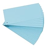 Exacompta 13415B 100er Pack Karton-Trennstreifen. 10,5 x 24 cm blau. Für eine...