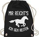 Shirtracer Turnbeutel Jute Beutel Gym Bag Rucksack - Pferde Geschenk und Reiten Zubehör -...