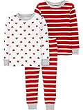 Simple Joys by Carter's Unisex Kinder 3-teiliges Valentinstags-Schlafanzug-Set, eng...