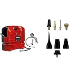 Einhell Kompressor TC-AC 190 OF Set (1100 Watt, kompakt & leicht, ölfreier...