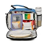 Wudan Lunchbox-Tasche mit weihnachtlichem Blumenmuster, grüne Blätter und Beeren,...