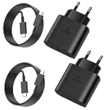 2er-Pack 25W USB C Ladegerät für Samsung,Super Fast Charger mit 2M...