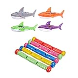 Topways® Schwimmspielzeug für Kinder, enthält 5 Unterwasser-Tauchstäbe, 4 Stück...