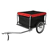 Wiltec Fahrrad Lastenanhänger 135x60x58 cm bis 65 kg, Fahrradanhänger mit...