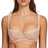 MELENECA Damen Balconette BH mit Bügel Sexy Spitzen BH - Push Up Stütz BH...