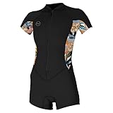 2023 O'Neill Bahia Womens 2/1mm Front Zip Short Sleeve Shorty Wetsuit 5293 -...