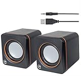 Manhattan Lautsprecher Set (5 Watt, 3,5mm Klinke Stecker, USB-Stromversorgung, für PC,...