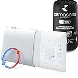 KAMASANA Arctic Kühlendes Nackenstützkissen 40x60 Weiss - Ergonomisches Kopfkissen...