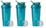 BlenderBottle Classic Loop Top Shaker-Flasche, 28 oz, 3er-Pack 28 oz blaugrün