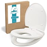 Calmwaters® Familien WC Sitz mit Absenkautomatik, Toilettensitz Kinder oval,...