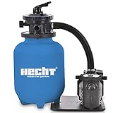 HECHT Sandfilter Sandfilteranlagen 11.000 Liter – Poolfilteranlage Sandfilterpumpe...