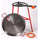 Garcima Mirador Plus Garten Paella Set – 60 cm Paella Pfanne Stahl...