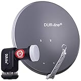 DUR-line 4 Teilnehmer Set - Qualitäts-Alu-Satelliten-Komplettanlage - Select 75cm/80cm...