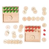 Fiotha Montessori Mathe Spielzeug, Montessori Spielzeug ab 3 4 5 6 Jahre, Holzspielzeug...
