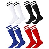 Firtink 4 Paare Fußballsocken Kinder, Sportsocken Fußball Socken Trainingssocken...