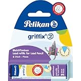 Pelikan Griffix Bleistiftminen, HB, Breite: 2 mm, 2 Packungen a´ 3 Minen