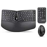 Perixx PERIDUO-606A, 3-in-1 Kabellose kompakte ergonomische Tastatur mit...