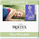 Moltex Pure & Nature Öko Windeln Größe 6 XL (17-28 kg) Monatsbox 105 Bio...