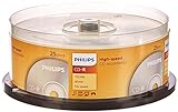 Philips CD-R Rohlinge (700 MB Data/ 80 Minuten, 52x High Speed Aufnahme, 25er...