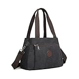 KONO Canvas Handtasche Frauen Hobo Schultertasche Vintage Top Griff Crossbody...