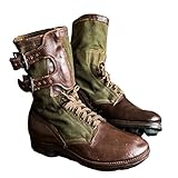 Minetom Herren Western Cowboy Stiefel Motorrad Stiefeletten Reiterstiefel...