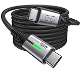 INIU USB C Kabel, 100W [2m] PD3.0 Schnellladekabel USB C auf USB C, Nylon Geflochten...