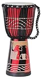 30cm Profi Djembe Trommel Bongo Drum Buschtrommel Percussion Motiv Roter Elefant - (Für...