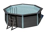 POOLCREW WPC Pool Komplettset Santorin, Aufstellpool Set inkl. Pumpe und Filter,...