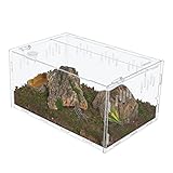 aleawol Extra Groß Acryl Terrarium Reptile Fütterungsbox,38 x 25 x 19 cm Transparent...