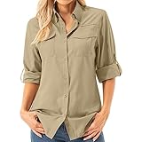 Asfixiado Damen Hemdbluse UV Shirt UPF 50+ Safari Kleidung Wanderbluse Damen Outdoor...