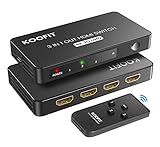 HDMI Switch Automatisch, HDMI Switch 4k HDMI Splitter 3 in 1 Out, HDMI...