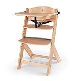 Kinderkraft Kinderhochstuhl aus Holz ENOCK 3 in 1, Niedriger Stuhl, Babystuhl,...