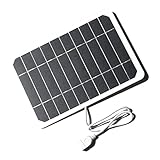 Irishom Solarpanel mit USB Anschluss 5W 5V Solar Ladegerät Unterwegs Handy...