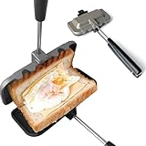 Qoier Abnehmbare Sandwich Backform, Doppelseitige Antihaft-Bratpfanne Sandwicheisen,...