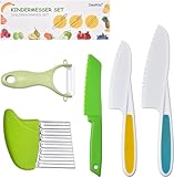 Kindermesser 5-teiliges Kinder Sicherheit Küchenmesser Set zum Schneiden Kochen von Obst...