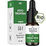 GK BIO Keto Tropfen aus Hanfsamenöl & Rosmarin Extrakt - 100% natürliche Ketogen Tropfen...