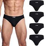 wirarpa Herren Slips Microfaser Männer Unterhosen 4er Pack Herrenslips Stretcken...