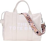 UKETO Canvas Tote Bags for Women, Shoulder Bag, Women Handbag, Tote Purse with Zipper...