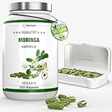 Moringa Oleifera 300 Kapseln, 1800mg Hochdosiert, 3-4 Monatsvorrat, inklusive Pillenbox,...