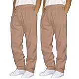 NaLatia 2PC Baggy Jogginghose Herren Breite Jogging Hose Weites Bein Baumwolle Elastische...