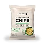 Body & Fit Smart Protein Chips - Eiweiß Snack Soja- und Kartoffelchips 12 Beutel (Sour...