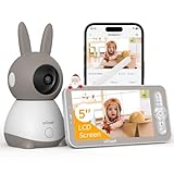 ieGeek Babyphone mit Kamera 2K/3MP, 5 Zoll WLAN Video babyfone PTZ 355°,...