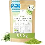 Gerstengras Pulver Bio 550g Vorteilspack aus deutschem Anbau Bioqualität aus...