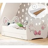 Kids Collective Kinderbett Jugendbett 70x140 | 80x160 cm mit Matratze, Schublade...